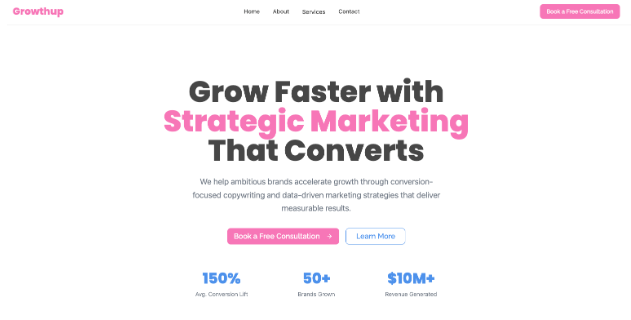 v0 by Vercel AI Website Builder Example Website