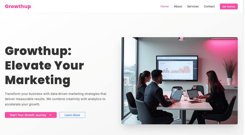 Wix Vibe AI Website Builder Example Website