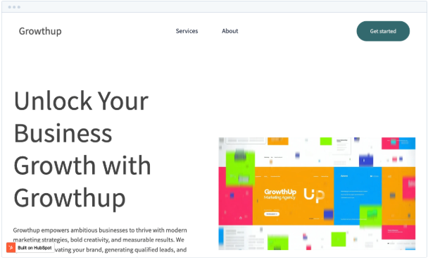 Hubspot AI Website Builder Example Website